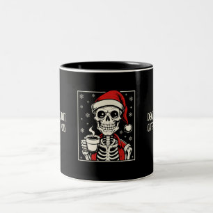 Caneca De Café Em Dois Tons Dentro morto, mas esqueleto cafeinado e salgado