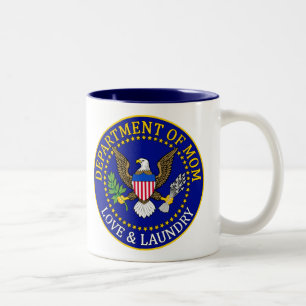 Caneca De Café Em Dois Tons Departamento oficial do selo da mamã