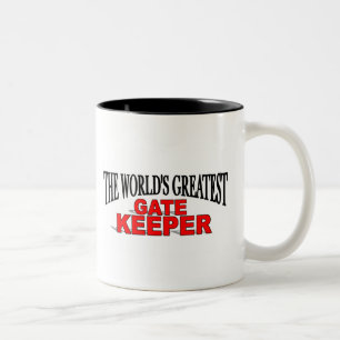 Caneca De Café Em Dois Tons Depositário de porta do mundo o grande