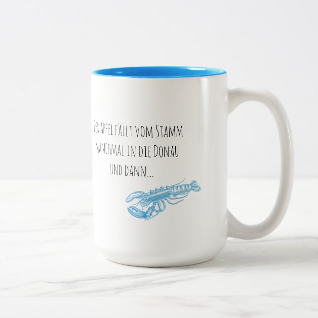 Caneca De Café Em Dois Tons Der Apfel / Mug Alemão (Direita)