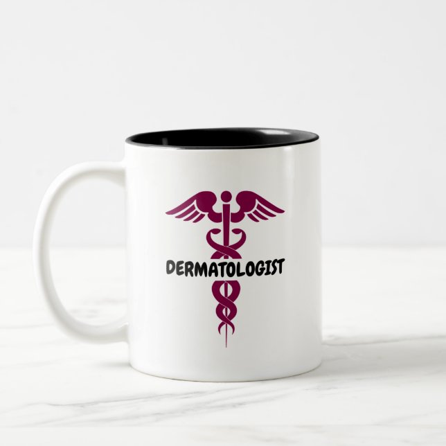Caneca De Café Em Dois Tons Dermatologista elegante (Esquerda)