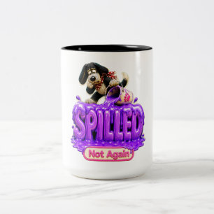 Caneca De Café Em Dois Tons Derramado Não Novamente Engraçado Sarcástico