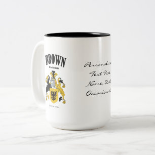 Caneca De Café Em Dois Tons Descanso da família Brown, Tradução e Significa