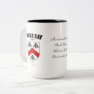 Caneca De Café Em Dois Tons Descanso da família Walsh, tradução e significa