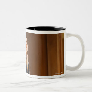 Caneca De Café Em Dois Tons Descanso do esgrimista de Kendo