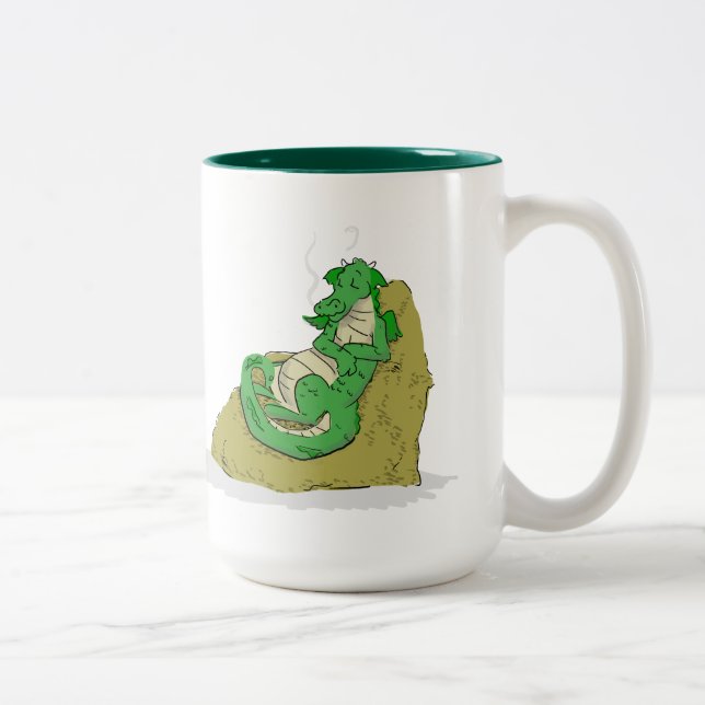 Caneca De Café Em Dois Tons Descanso no pilhagem (Direita)