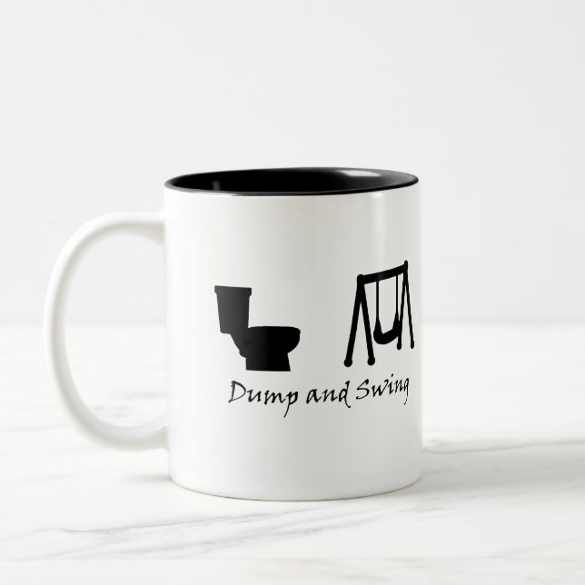 Caneca De Café Em Dois Tons Descarga e balanço - Frisbee final (Esquerda)