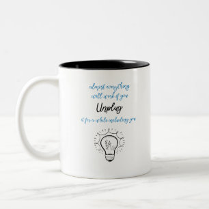 CANECA DE CAFÉ EM DOIS TONS DESCONECTAR