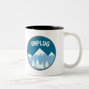 Caneca De Café Em Dois Tons Desconecte