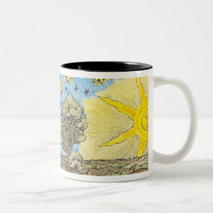 Caneca De Café Em Dois Tons Descrição fantástica do sistema solar