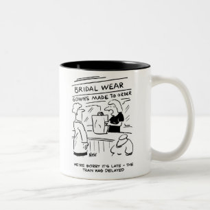 Caneca De Café Em Dois Tons Desculpas do Assistente de Compro de Visto Bridal