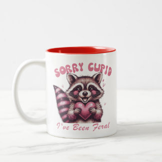 Caneca De Café Em Dois Tons Desculpe, Cupido, eu fui Dia de os namorados Feral