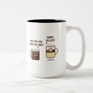 Caneca De Café Em Dois Tons Desculpe, sou o Latte