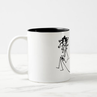 Caneca De Café Em Dois Tons Desenhado do Coração: Loreen Preto - Loreen