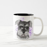 Desenho bonito do cão do Schnauzer