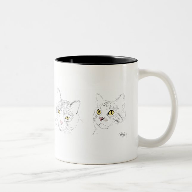 Caneca De Café Em Dois Tons Desenho de Artemis & de Kramer (Direita)
