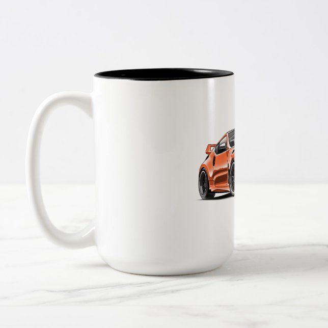 Caneca De Café Em Dois Tons desenho do 370z (Esquerda)