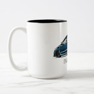 Caneca De Café Em Dois Tons desenho do ângulo traseiro do s205