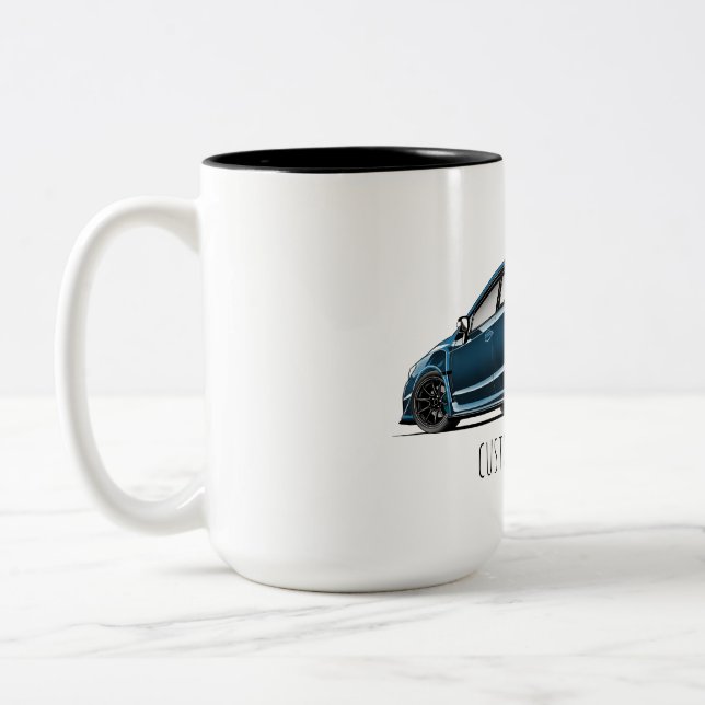 Caneca De Café Em Dois Tons desenho do ângulo traseiro do s205 (Esquerda)