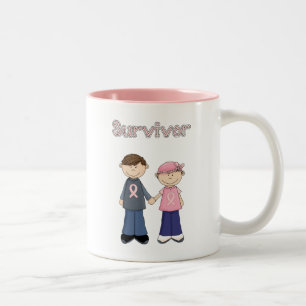 Caneca De Café Em Dois Tons Desenhos animados do sobrevivente