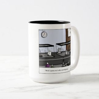 Caneca De Café Em Dois Tons Desenhos animados dos ratos do laboratório do