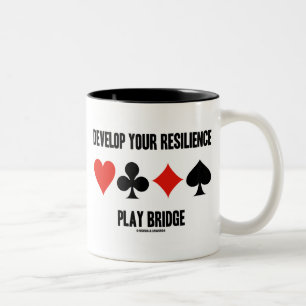 Caneca De Café Em Dois Tons Desenvolva seus naipes de placa ponte de resiliên