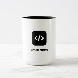 Caneca De Café Em Dois Tons desenvolvedor