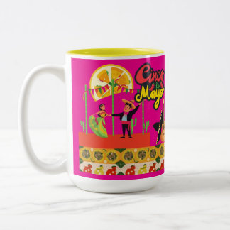 Caneca De Café Em Dois Tons Desert Bloom Fiesta hot pink