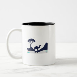 Caneca De Café Em Dois Tons Desert Camel Inspirou Coffee Mug"