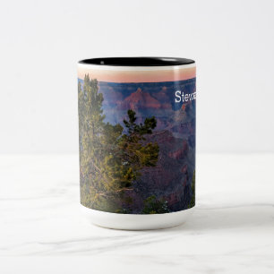 Caneca De Café Em Dois Tons Deserto de Arizona de Pine Tree Grand Canyon