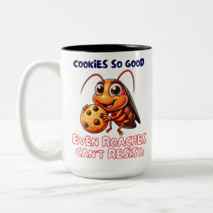 Caneca De Café Em Dois Tons Deserto de Cartoon de Cookroach Bonito