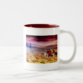 Caneca De Café Em Dois Tons deserto ocidental