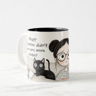 Caneca De Café Em Dois Tons Desespero de um Leitor de Amor de Gato
