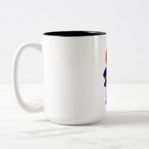 Caneca De Café Em Dois Tons Desfile de Fantasmas de Halloween com Abóbora