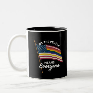 Caneca De Café Em Dois Tons Desfile do Orgulho LGBT Nós As Pessoas Significa T