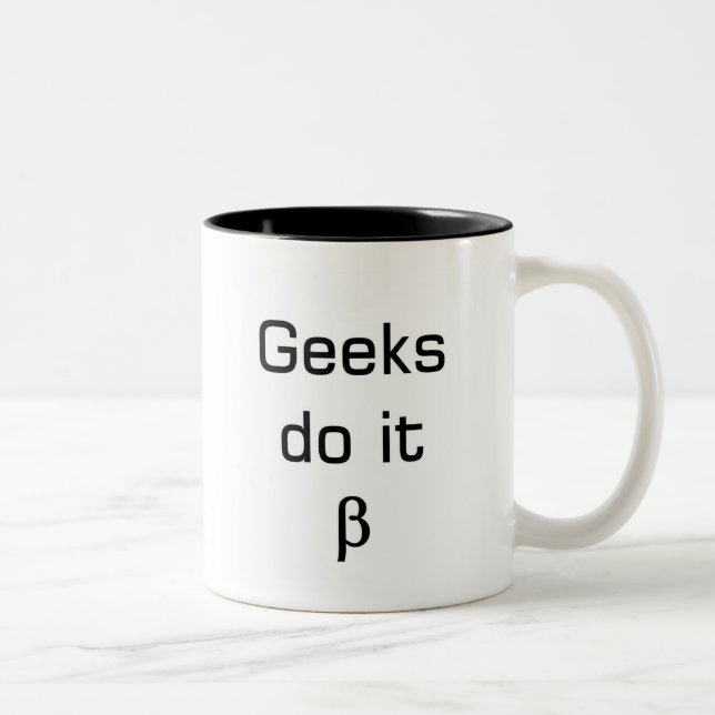 Caneca De Café Em Dois Tons desgaste do geek (Direita)