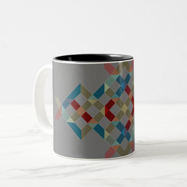 CANECA DE CAFÉ EM DOIS TONS DESIGN 07 (Frente Esquerda)