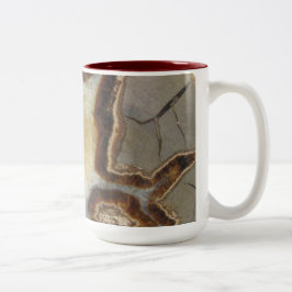 Caneca De Café Em Dois Tons Design abstrato de rock cristalizado