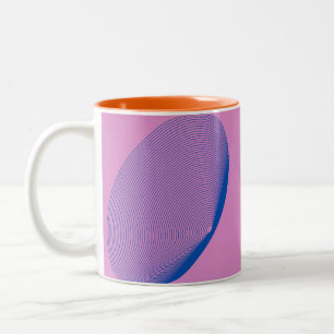 Caneca De Café Em Dois Tons design abstrato moderno, minimalista