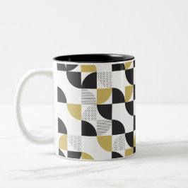 Caneca De Café Em Dois Tons Design abstrato multicolorido Mug de café de dois