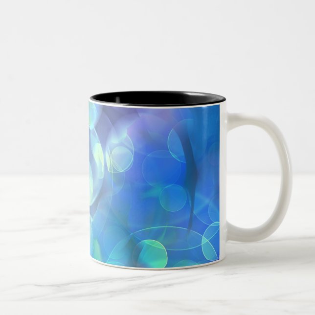 Caneca De Café Em Dois Tons Design abstrato surreal (Direita)