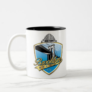 Caneca De Café Em Dois Tons Design Brooklyn Dourado