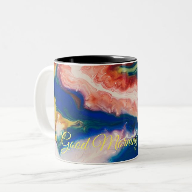 Caneca De Café Em Dois Tons Design Café Mugs & Tea mugs (Frente Esquerda)