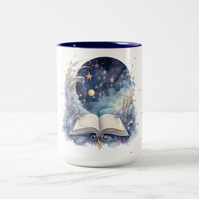 Caneca De Café Em Dois Tons Design Celestial (Centro)