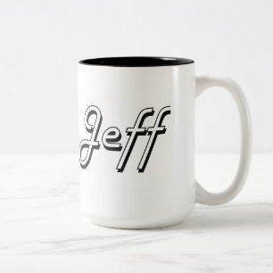 Caneca De Café Em Dois Tons Design conhecido retro clássico de Jeff