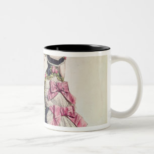 Caneca De Café Em Dois Tons Design da forma para mulheres dos 1860's