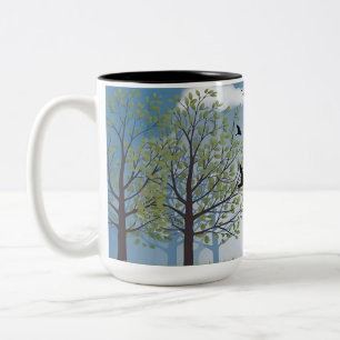 Caneca De Café Em Dois Tons Design da Nature Mug