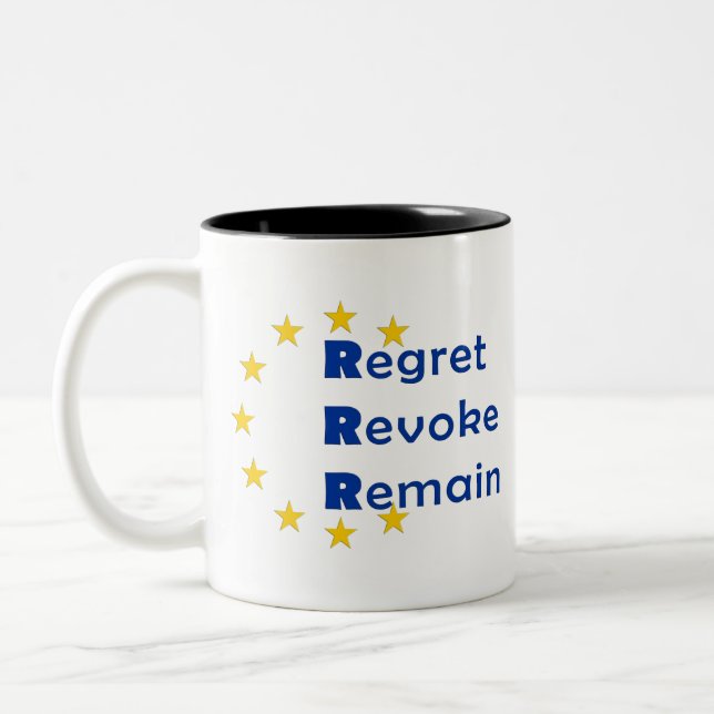 Caneca De Café Em Dois Tons Design de Brexit (Esquerda)