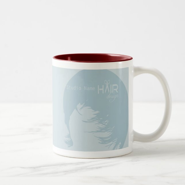 Caneca De Café Em Dois Tons Design de cabelo 1 - Caneca, Taça (Direita)