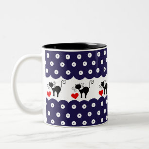 Caneca De Café Em Dois Tons Design de cerâmica tradicional polonesa